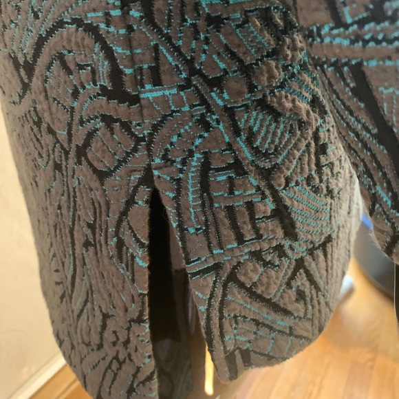 TONIA DEBELLIS  CowlNeck LongTunic Stylepullover jacket blue/brown/black… - Picture 9 of 11